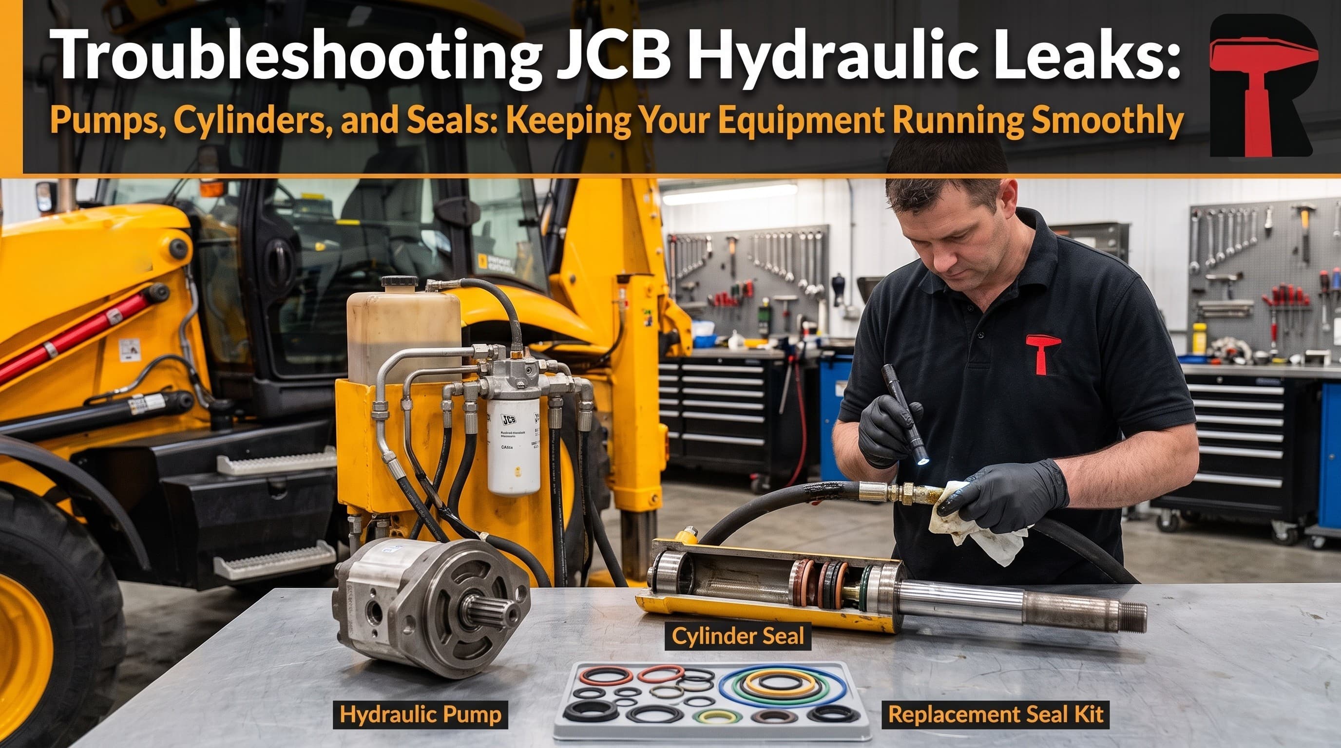 Troubleshooting JCB Hydraulic Leaks: Pumps, Cylinders, and Seals